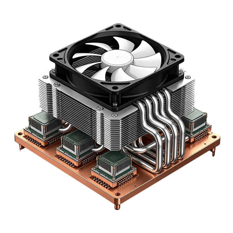 Multi-CPU Integrated Server Heat Sink
